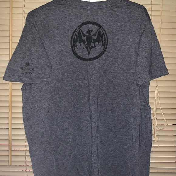 Bacardi Limon shirt arm and back graphics black Bat - Picture 3 of 7